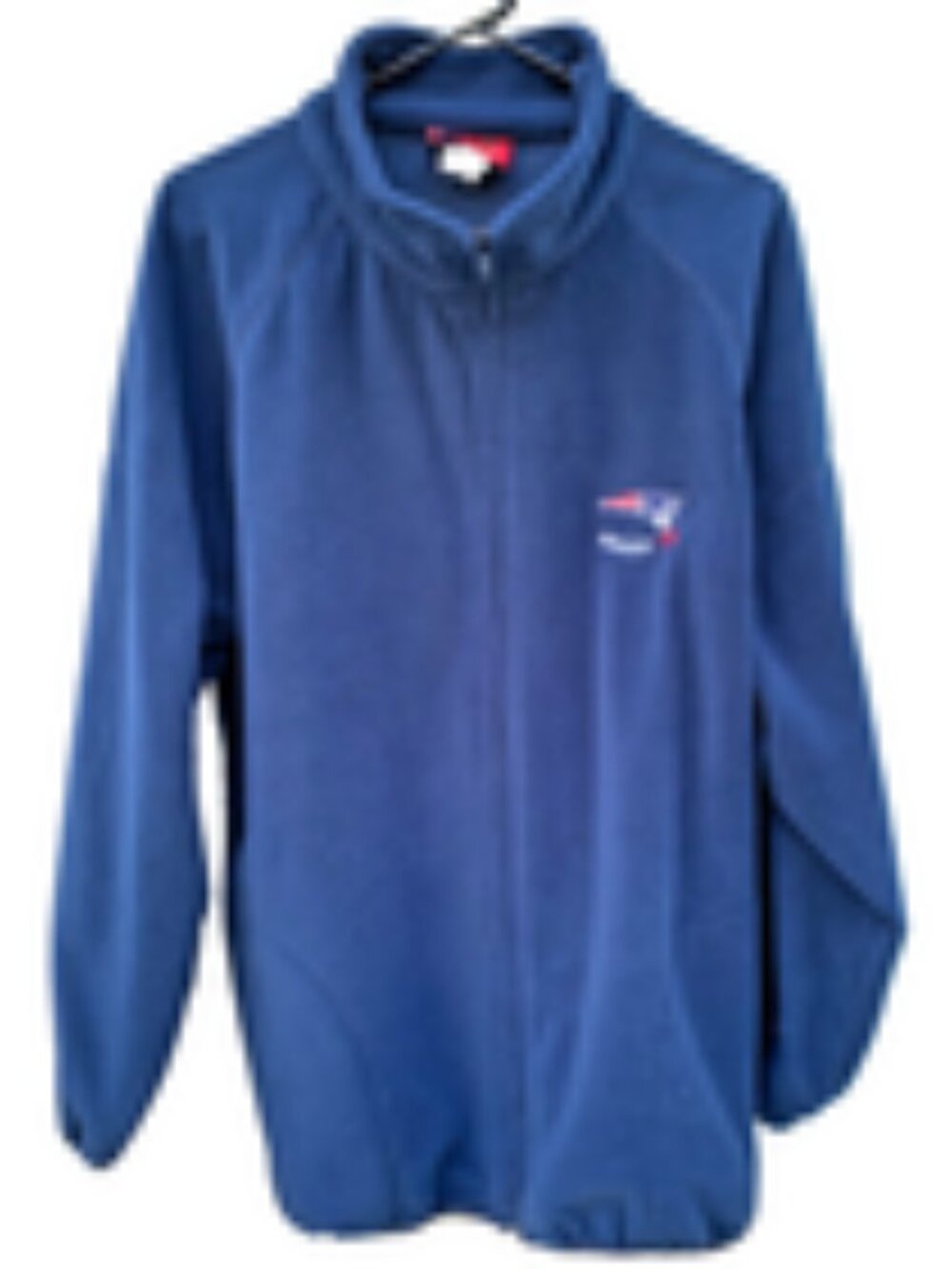 Vintage RARE NFL Tom Brady NE Patriots Blue Fleece Full Zip Jacket Adult Size L